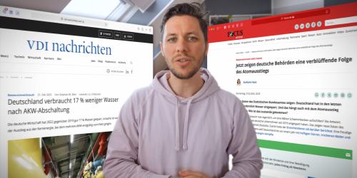 Der Anfang meiner Recherche: Diverse Artikel zum Rückgang des Wasserverbrauchs in Deutschland