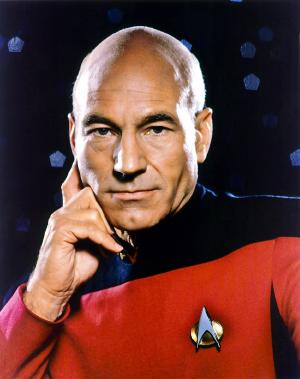 Jean-Luc Picard gespielt von Sir Patrick Stewart in der TV-Serie „The Next Generation”